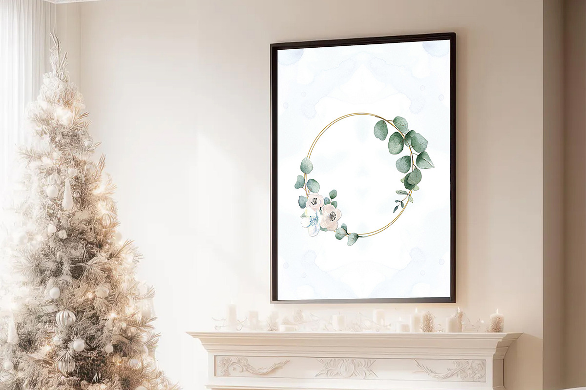 Eucalyptus Wreath Printable Art, a Decorative Illustration by DesignDevisers (Photo 6 of 6)