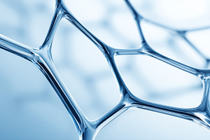 Close up of a transparent, blue-tint, a Background Photo by MistyDay