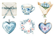 Vintage Muted Blue Mother's Day PNG, an Illustration by SinaCreation (Thumbnail 4 of 5)
