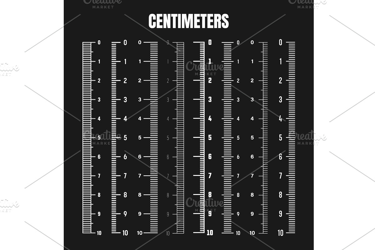 Vertical centimeter scale for, an Object Illustration by 32pixels