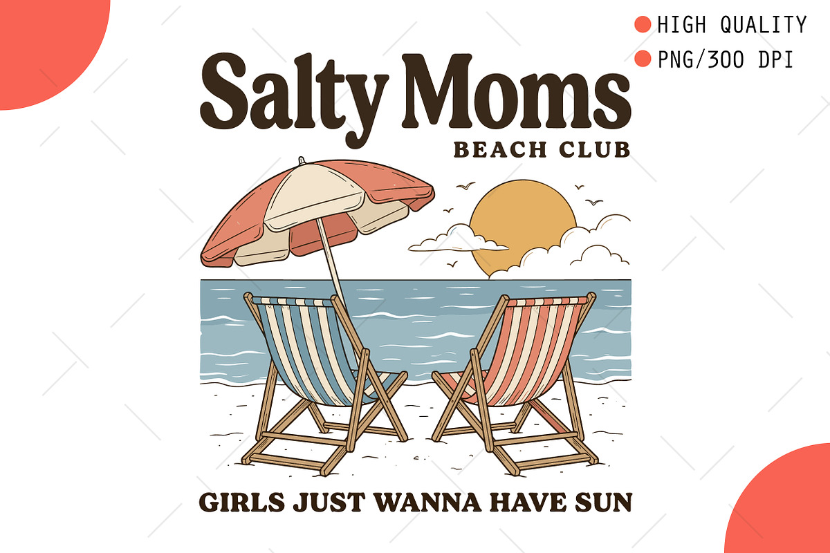 Salty Moms Beach Club PNG, an Illustration by OK Design (Photo 1 of 5)