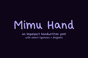 Mimu Hand Handwritten Font +Dingbats