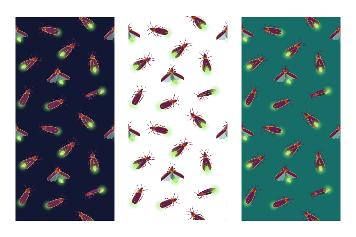 Fireflies vector illustrations, a Decorative Illustration by Robusta (Photo 3 of 6)