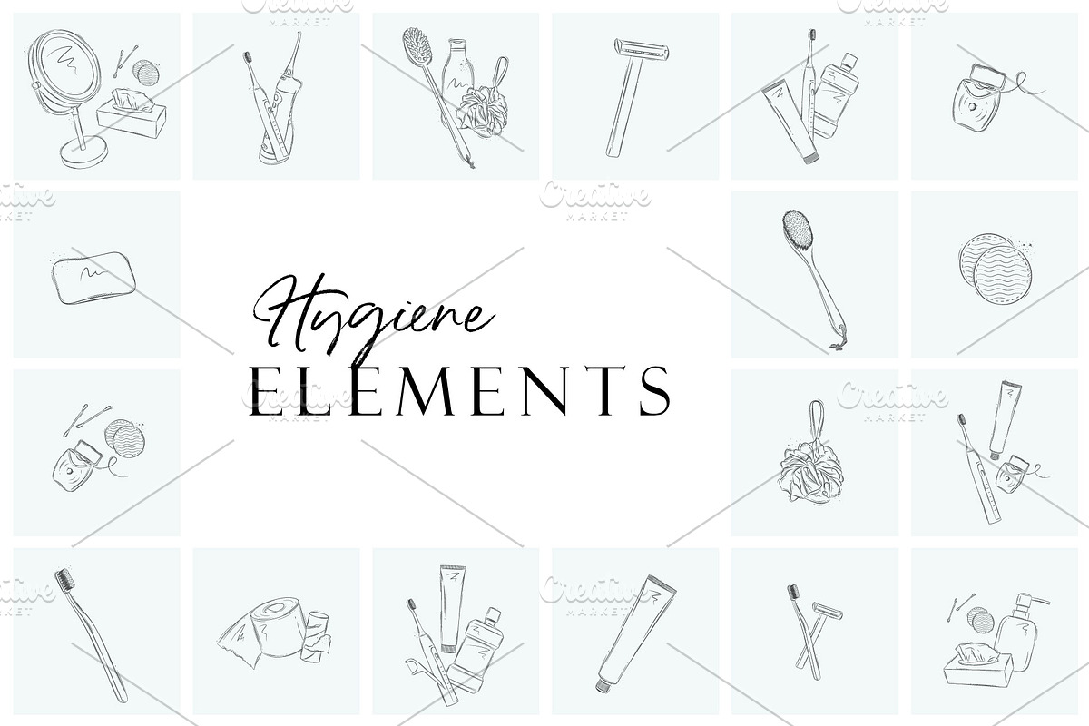 Hygiene Elements, an Outline Icon by Anna (Photo 1 of 3)