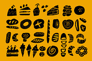 BAKERY SHAPES | HAND DRAWN CLIPART, a Decorative Illustration by Favete Art (Thumbnail 5 of 22)
