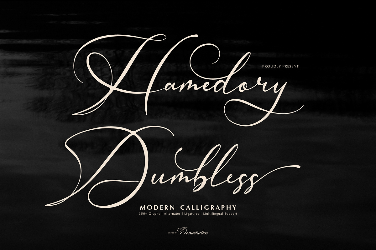 Hamedory Dumbless Modern Calligraphy, a Script Font by Denustudios (Photo 1 of 12)