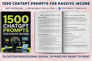 ChatGPT Prompts for Passive Income, a Design Template by Book2bees (Thumbnail 1 of 4)