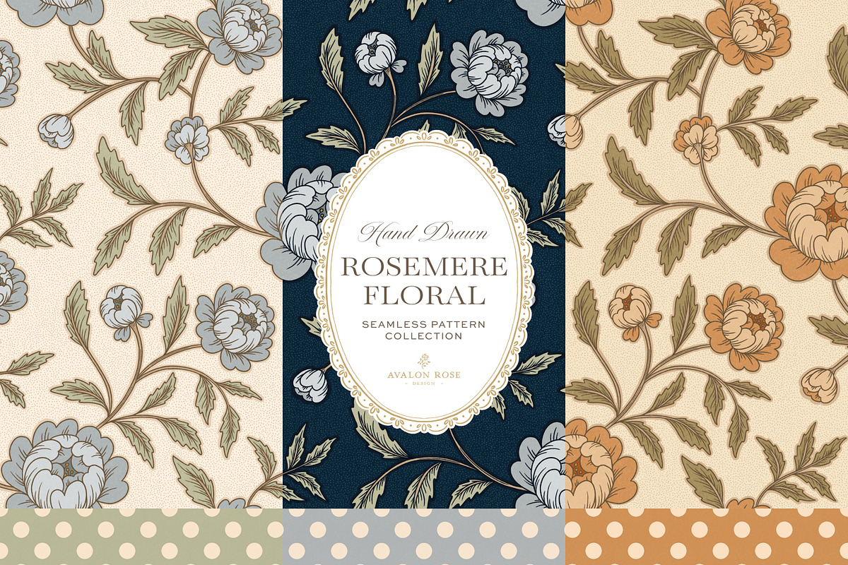 Rosemere Floral Pattern Bundle, a Pattern Graphic by Eclectic Anthology (Photo 1 of 19)