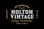 Nolton Vintage - Font Family, a Handwritten Font by Grezline Studio (Thumbnail 1 of 12)