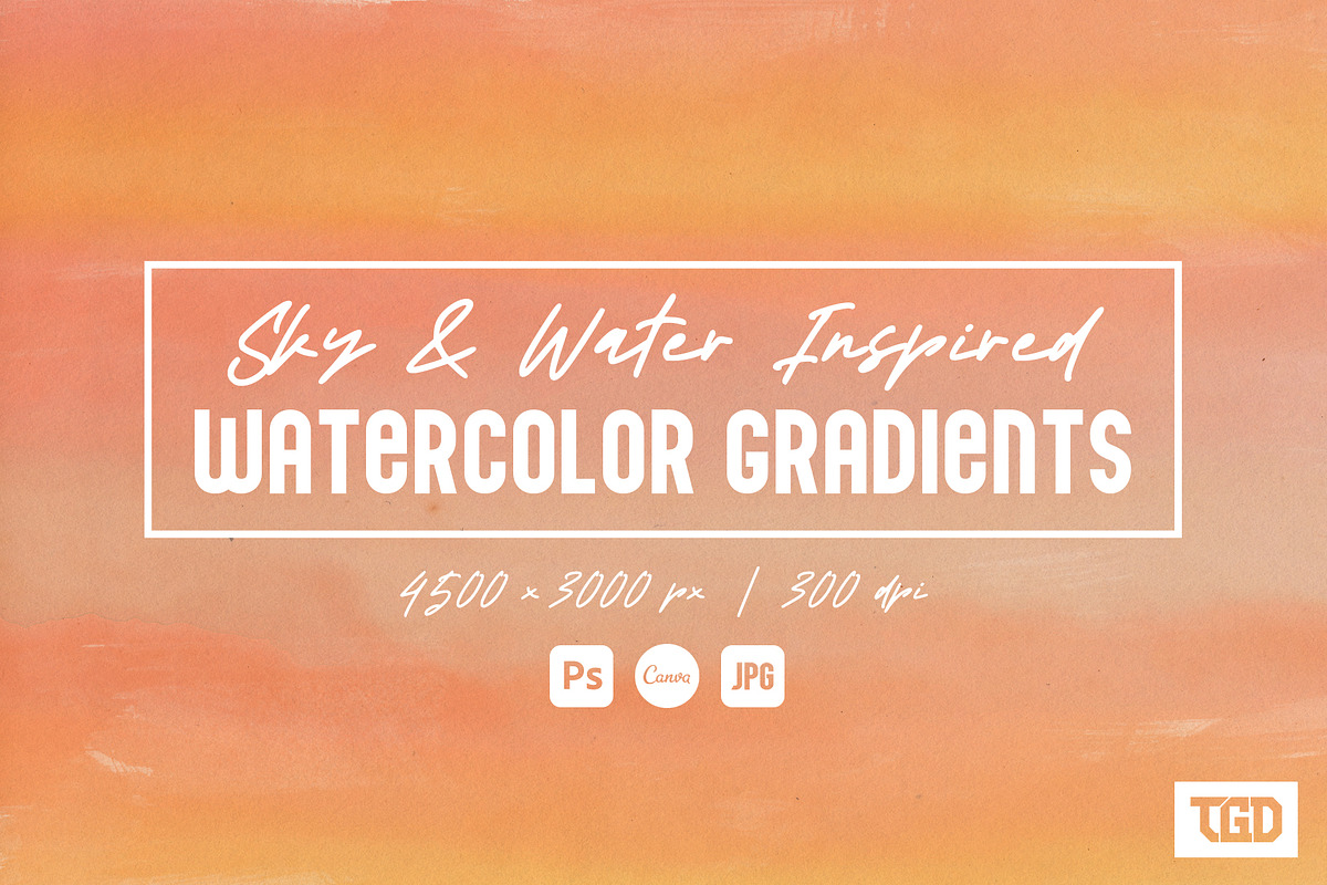 Watercolor Gradients - Textured, a Texture Graphic by Tim Gould Design (Photo 1 of 5)