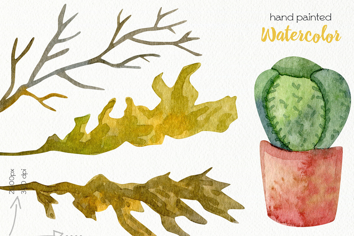 Watercolor Boho Clipart, a Decorative Illustration by OllyKo Art (Photo 6 of 7)