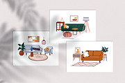 Living room, bedroom interior design, an Object Illustration by Good Studio (Thumbnail 8 of 8)