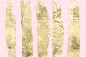 Blush & Gold Paint Digital Paper