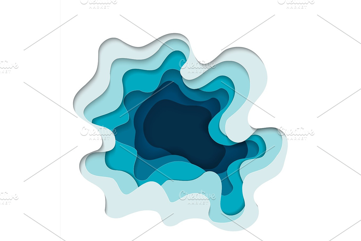 Abstract elements of paper art concept, vector art and illustration., a ...