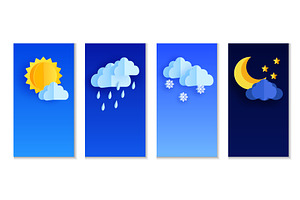 Rainy, snowy and night weather, a Seasonal Illustration by Buch&Bee