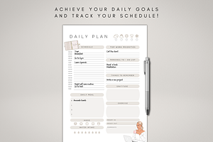 Printable Daily Planner Template PDF