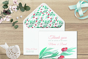 Rosehip Berry Watercolor Wedding Set, an Invitation Template by Love Design (Thumbnail 4 of 12)