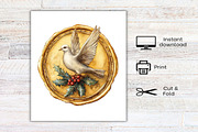 Watercolor Christmas Golden Wax Seal, an Illustration by Canvas Craft (Thumbnail 8 of 8)