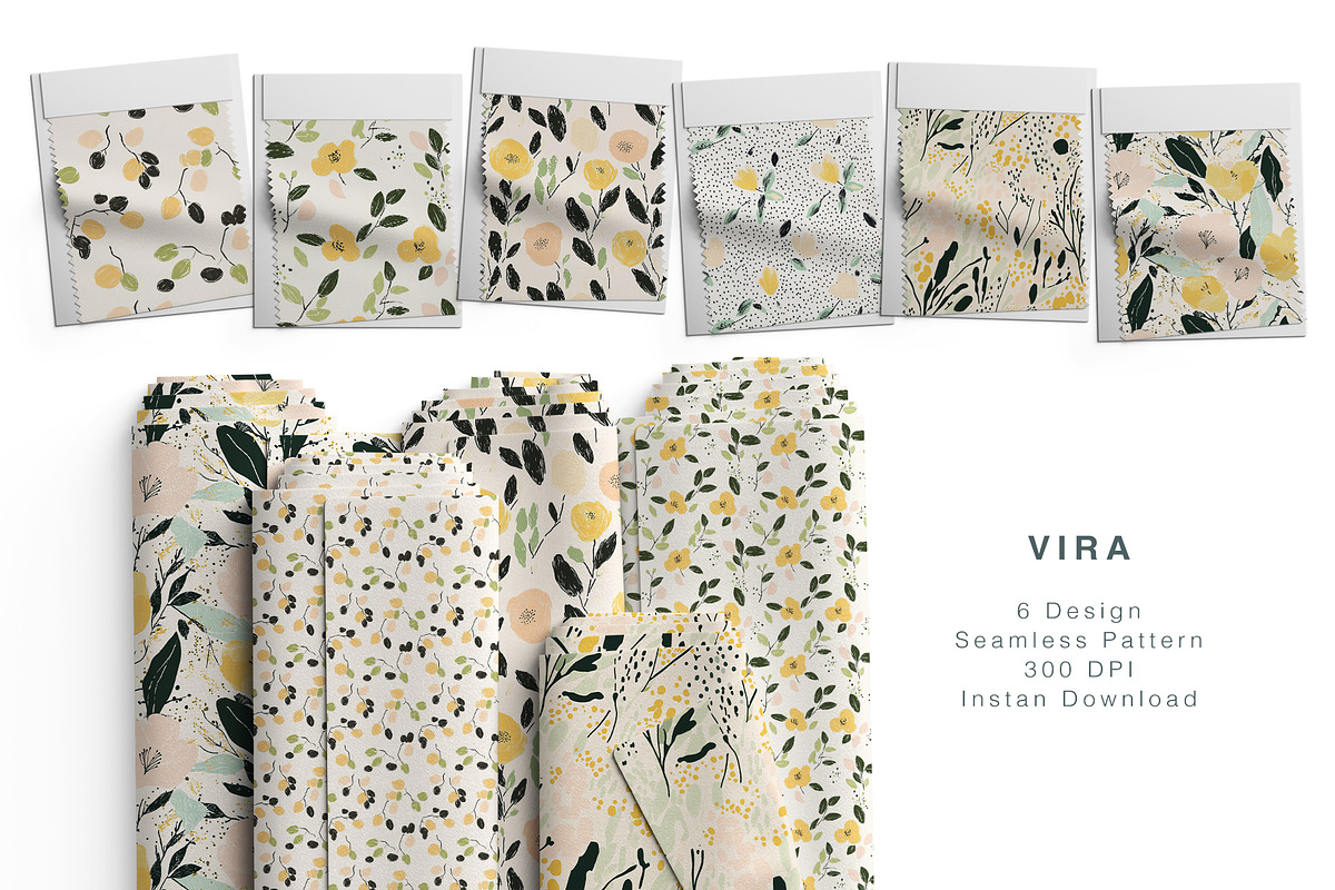 6 Seamless Pattern: Botanical Draw, a Pattern Graphic by StudioCitra (Photo 1 of 10)