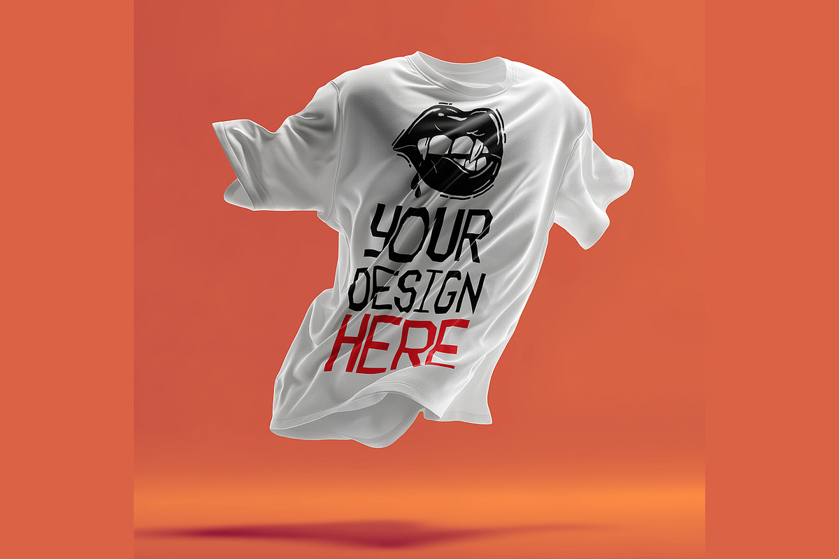 Flying Dynamic T-Shirt Mockup PSD, a Shirt Mockup by LESZ Design (Photo 2 of 6)