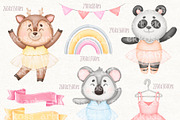 Animals Ballerinas Clipart, an Animal Illustration by ekossa_art (Thumbnail 4 of 6)