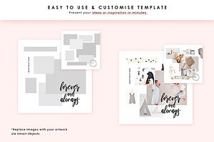 Feminine Mood Board Templates