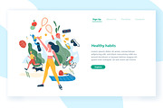 Healthy habits, active lifestyle, a Healthcare Illustration by Good Studio (Thumbnail 1 of 3)