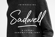 Sadwell A Casual Handwritten, a Script Font by sancreastd. (Thumbnail 1 of 12)
