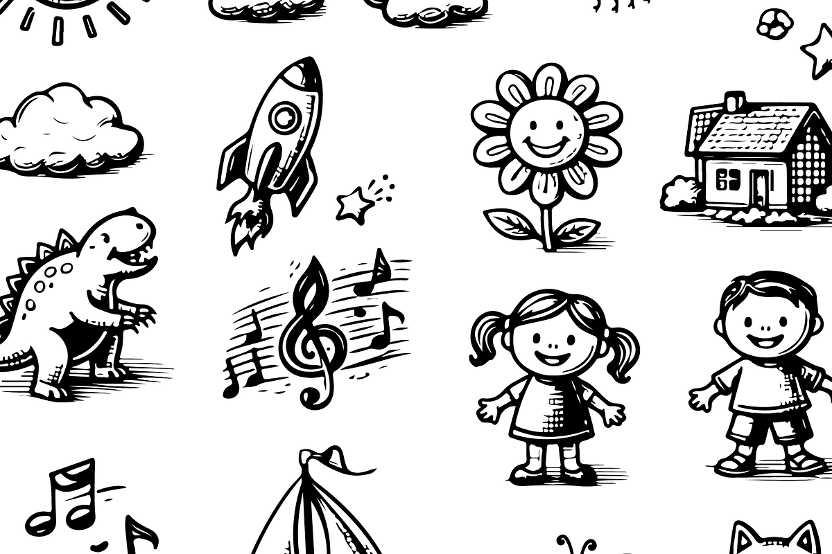Kids Doodle Set, an Object Graphic by RT Studio (Photo 3 of 4)