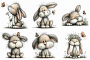 Whimsical Bunny with Butterfly Clipa, an Illustration by Libby Wishes (Thumbnail 6 of 6)
