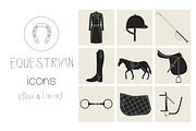 Equestrian icons, an Outline Icon by airdynamic (Thumbnail 1 of 5)