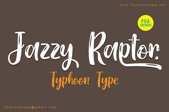 Jazzy Raptor font preview 3