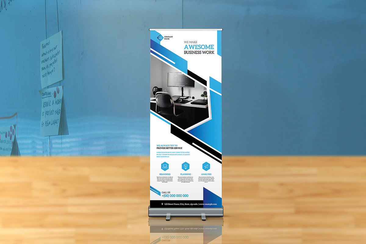 Business Roll Up Banner, a Stationery Template by retrographix (Photo 4 of 4)