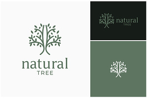 Spring Tree Leaves Branch Line Logo, a Branding & Logo Template by ika trisiana
