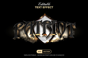 Patriot Text Effect Golden Cinematic, a Layer Style Add-On by Mockmenot