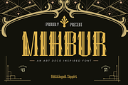 Mihbur | Art Deco Font, a Serif Font by twinstd (Thumbnail 1 of 13)