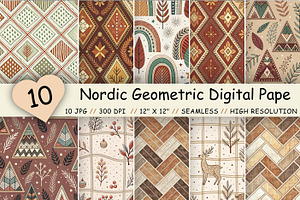 Nordic Geometric Digital Paper