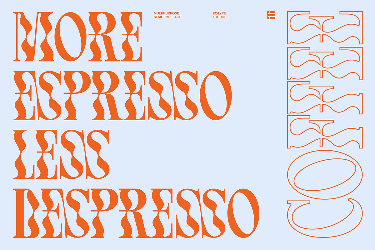 Flowsun | Psychchedelic Serif Font, a Serif Font by Eotype Studio (Photo 2 of 11)