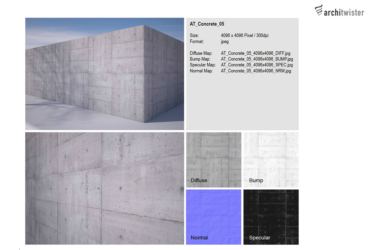 25 Seamless Concrete Textures, a Texture Graphic by architwister