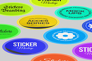 Stickers Mockup, a Merchandise Mockup by Unerispace (Thumbnail 2 of 4)