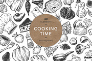 Cooking Time. Kitchen illustrations., a Food Illustration by Olga Olmix (Thumbnail 1 of 8)