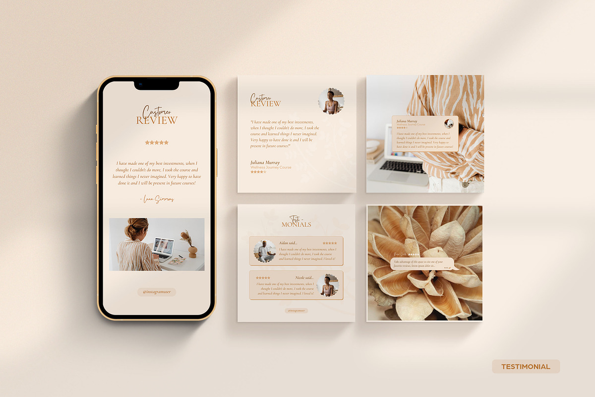 Wellness Social Media Kit CANVA, a Social Media Template by Wildnun Studio