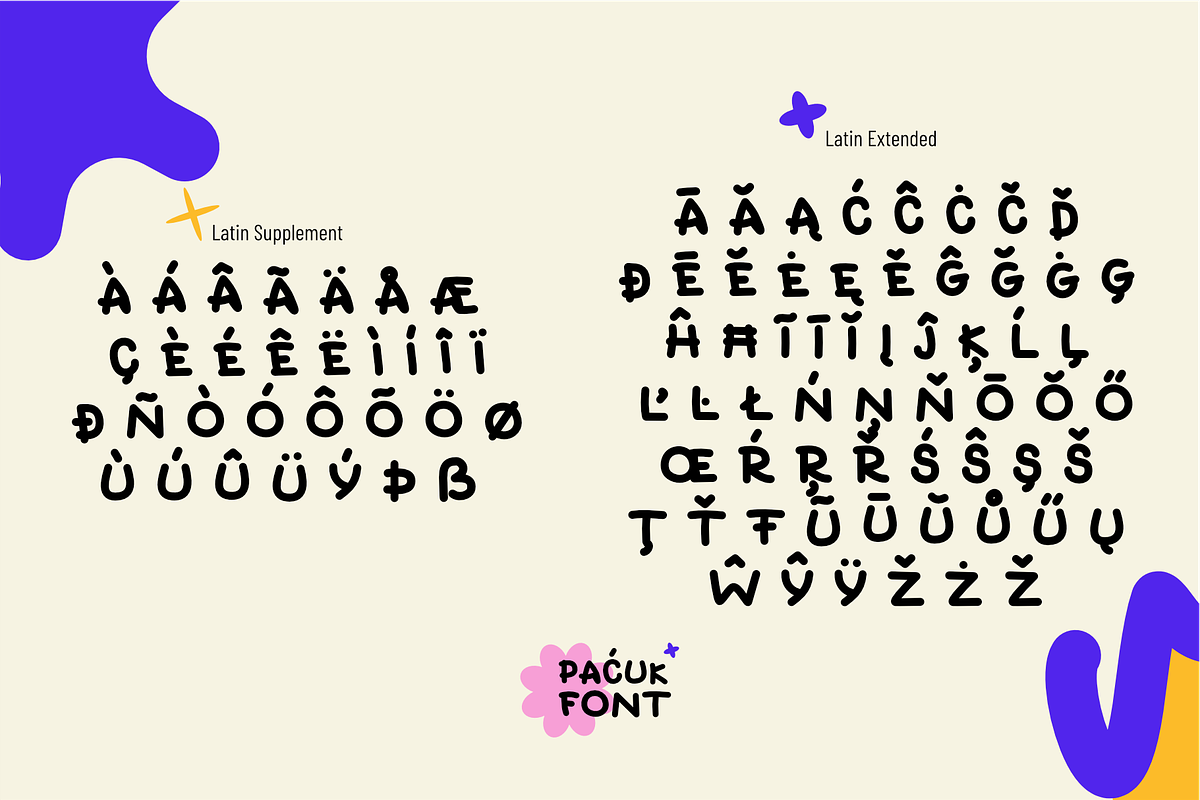 Pacuk - round handwritten font preview 5