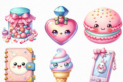 Kawaii Girly Aesthetic Clipart, an Illustration by Craft Nest (Thumbnail 2 of 6)