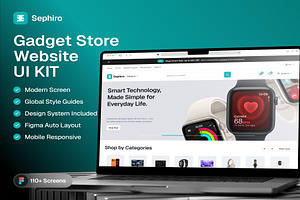 Sephiro Gadget Store Website UI Kit, an UI Kit Template by Lumina_ui_ux202