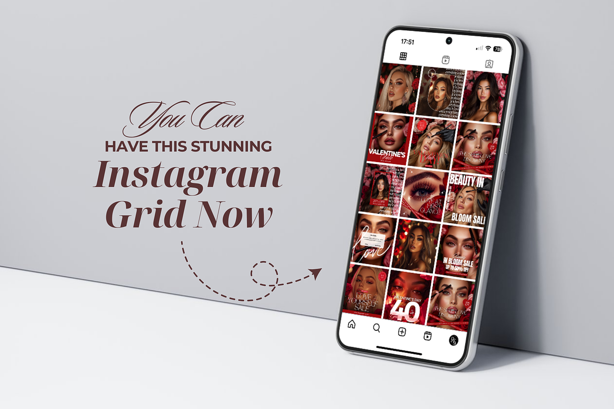Brows & Lashes Instagram Templates, a Social Media Template by DesignsbyMariaStudio (Photo 7 of 10)