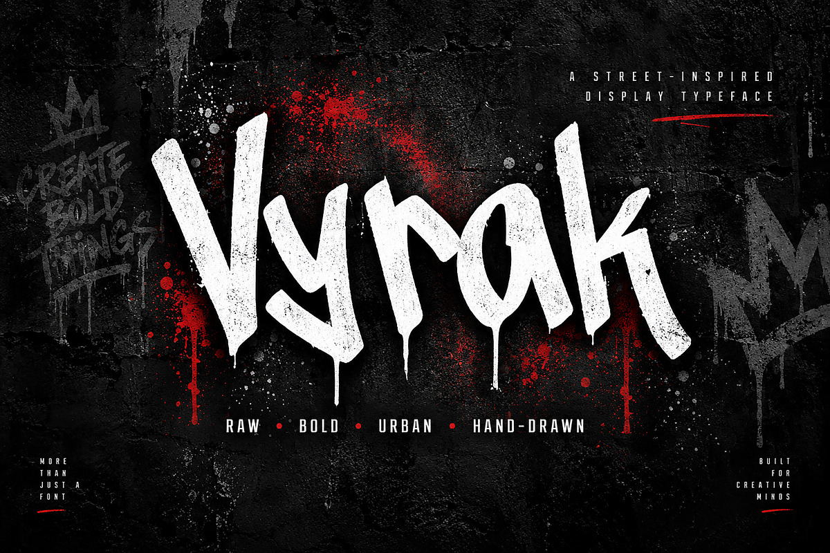 Hand-Drawn / Graffiti /Brush Display, a Script Font by Wow Magic (Photo 1 of 6)