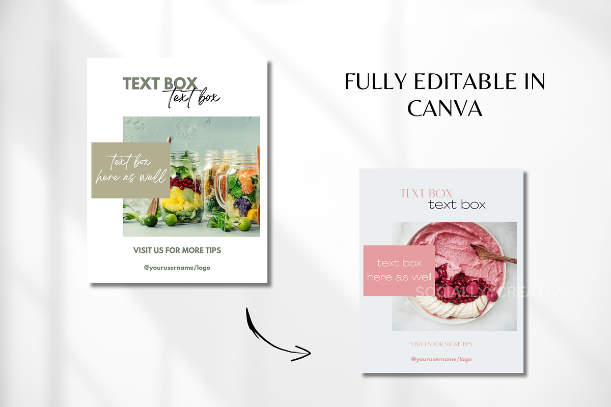250 Food Themed Instagram Templates, a Social Media Template by SociallyyCreative (Photo 7 of 10)