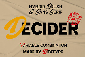 Decider, a Sans Serif Font by Ditatype