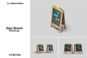 Sign Board Mockup, an Advertising Mockup by ulfatunnazira